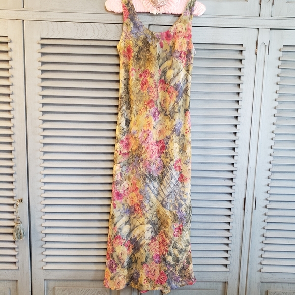 💚K Studio Women's Multi Colored Floral Dress & Jacket Size 8💚 - Picture 4 of 7